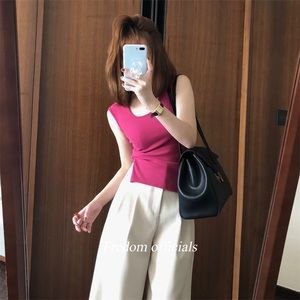 Tank Top: white/hot pink. One Size,Fit for 90LBS~140LBS